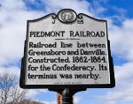 Piedmont Railroad Historical Marker